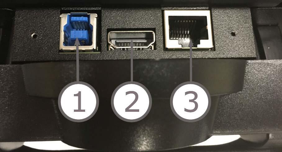 7.7 Inkoppling Om systemet beställdes med HDMI/USB-koppling finns det ett inkopplingskort bakom skärmen. För att komma åt inkopplingskortet måste man ta bort plastkåpan som sitter över kortet. 1.