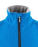 SOFTSHELL; 94% POLYESTER, 6% SPANDEX.