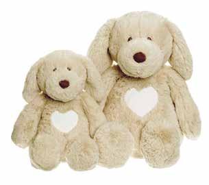 2148 Teddy Cream Hund, XL, grå