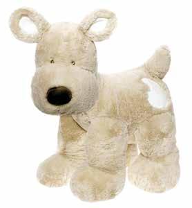 Cream Hund, stor, grå 26cm,