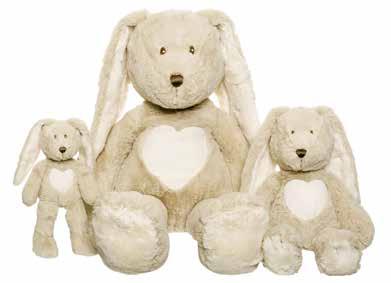 1555 Teddy Cream Kanin, liten, vit