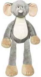 Skallra, Elefant 15cm, MACHINE 40WASH o BPA
