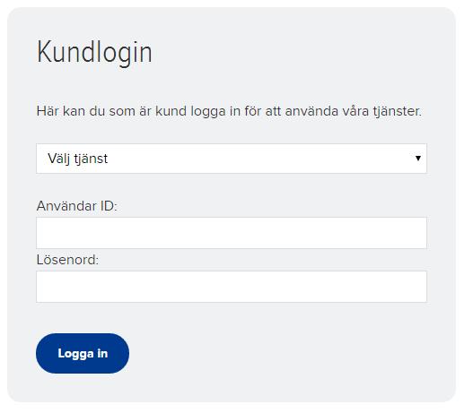 ändra lösenord och ställa in dina användaruppgifter. Här kan du också välja vad som ska visas som avsändare av det SMS som skickas från SMS Webb.