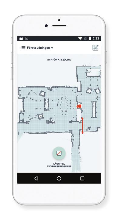 Neato FloorPlanner med avgränsningslinjer NEATO FLOORPLANNER Neato-appen tillsammans med Neato FloorPlanner tillåter dig att skapa virtuella avgränsningslinjer som talar om för din robot vart den