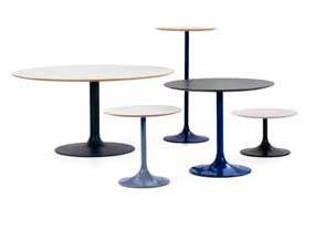 Kompletta bord - Venus Bordshöjd inklusive 25mm skiva A, B, C, D 37, 57, 72, 100, 110 Ø storlek på fotplattor A 40Ø B 45Ø C 50Ø D 75Ø Skiva Basic: rak kant, tjocklek 25mm av träfiber med laminat i