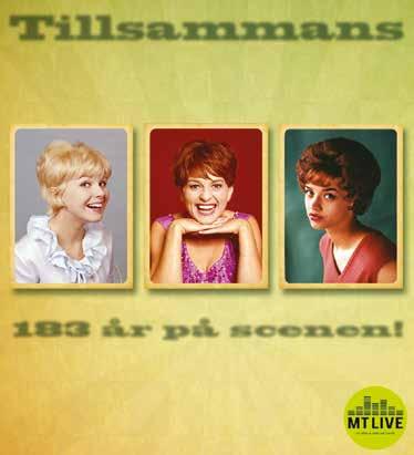 m. Ystisocknas Byalag Ann-Louise Hanson Siw Malmkvist Lill-Babs 183 år på scenen! Kulturhuset Glada Hudik 9/11 kl. 19:00 Biljetter: www.mtlive.