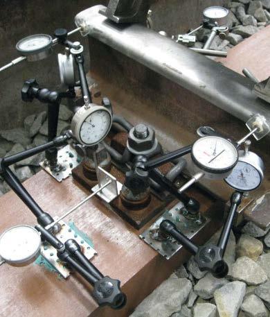 Utmattningsprov under spårstöd Provning av vibrationsutmattning Sliperskruv Ss-8 med 24 mm diameter Hålets / borrens diameter Utdragningskraft [kn] 19 mm / Stålborr 56.8 20 mm / Stålborr 52.