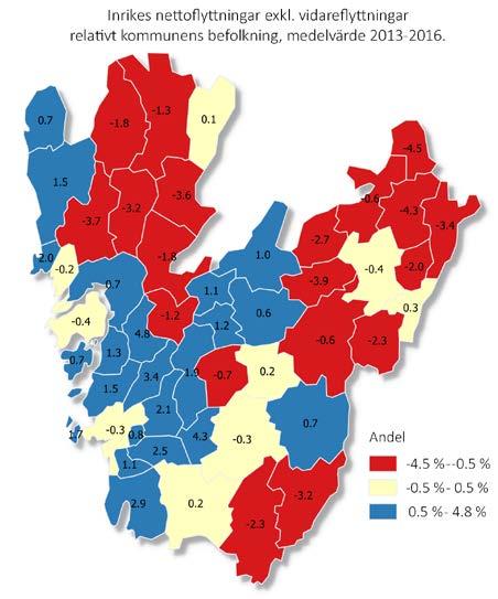 Inrikes flyttningar övriga befolkningen En jämförelse mellan nyanländas flyttningar och övriga befolkningen inrikes flyttningar visar flera likheter, men även vissa skillnader.