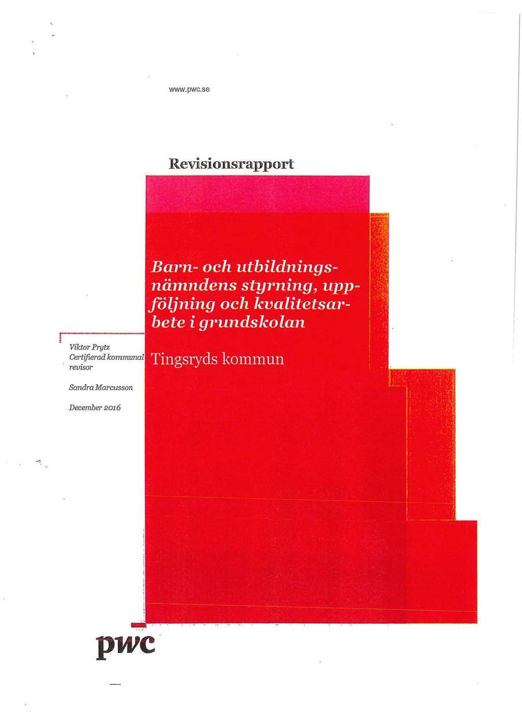 www.pwc.se Revisionsrapport ~- - - ---- - -.