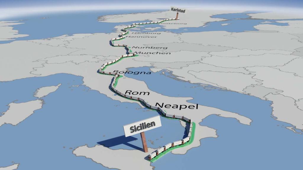 Studerade alternativ i utredningen Nedlagd Vänersjöfart Mer än dubbelt så många tonkilometer utförs med lastbil Högre transportkostnader för näringslivet Större miljöbelastningar Fler olyckor i