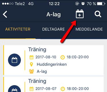 Lägg till aktivitet 1.