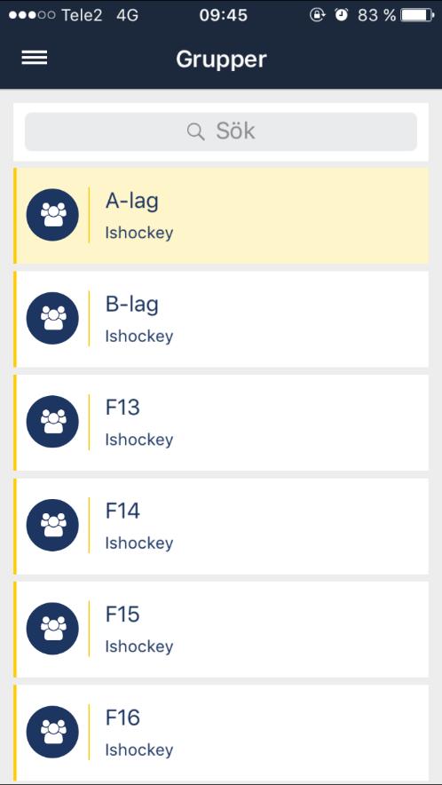 Är du medlem i endast en organisation så går du automatiskt vidare och du behöver inte välja