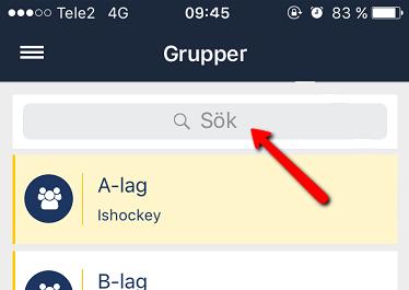 Grupper 1. Grupperna hamnar i bokstavsordning. 2.