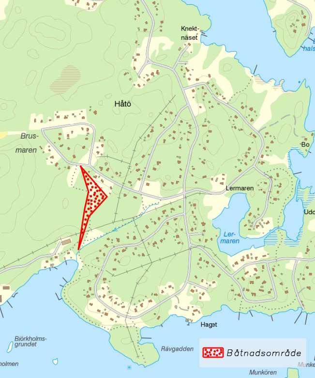 13 (15) Fastigheterna Håtö 2:6, och 2:336 2:339 ligger inom det avgränsade båtnadsområdet.