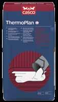 Golvspackel, flyt Golvspackel, hand ThermoPlan KombiPlan KombiRapid ThermoPlan är en cementbaserad själv ut jämnande avjämningsmassa special anpassad till värmegolv.