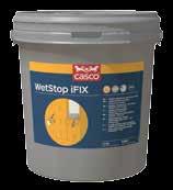 Membran och tillbehör WetStop ifix Ett snabbt 2-komponents cementbaserat lim som rekommenderas till att limma folie och försegla tillbehör samt folie överlapp.