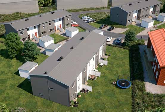 Slänt 02R 03S 04RG G04R G05S NORR G06RG E05S E04R E02R D03S D02R E01SG M KVÄLLSSOL BoKlok hus Grus Asfalt Gräs Häck Trätrall Miljöhus örråd D04RG E03S MORGONSOL E06RG MORGONSOL KVÄLLSSOL M G03S Vi