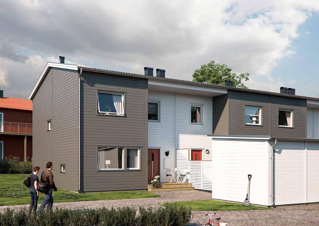 STILIGT... Exteriören och utemiljön är minst lika viktig som insidan, tror vi. Det ska kännas bra att komma hemgående längs gatan.