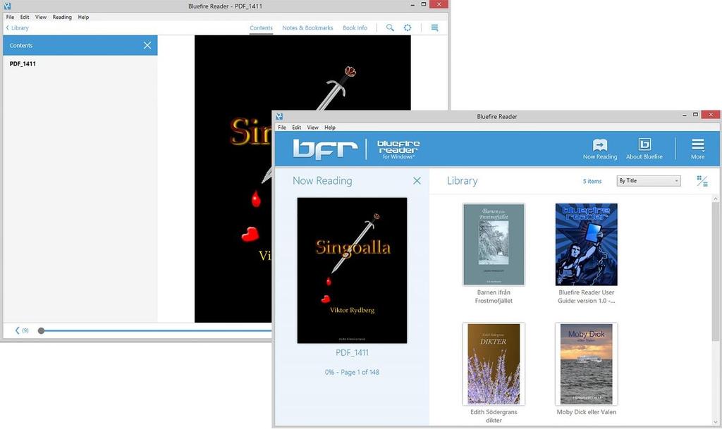Vad som händer om man inte infogar metadata och bokmärken i PDF:en Om man inte har någon metadata alls och inga bokmärken i PDF:en blir det oönskade
