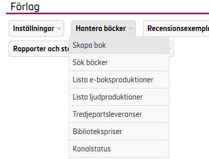 Om e-böckerna finns inlagda hos Bokinfo kan man välja att hämta bokinformationen därifrån. Klicka på frågetecknet för mer information om hämtning från Bokinfo.