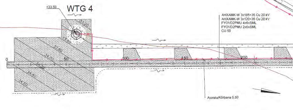 FCG DESIGN OCH PLANERING AB MILJÖKONSEKVENSBESKRIVNING 17 (263) Vid dimensioneringen av vägarna och anslutningar bör dessutom beaktas att vindkraftverkens rotorblad levereras till platsen med