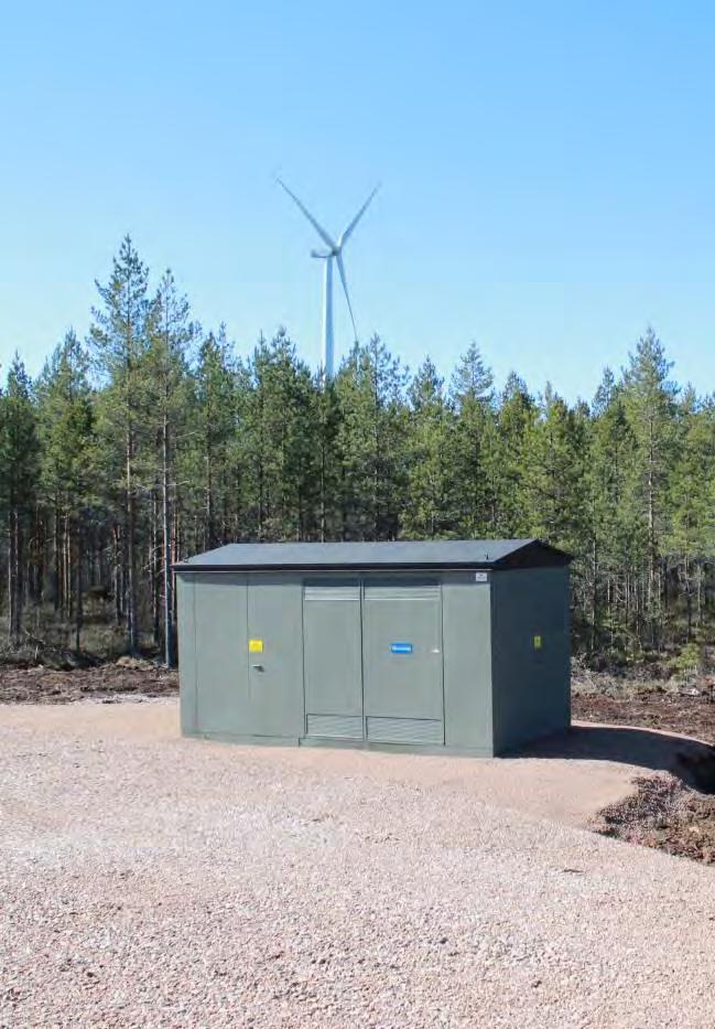 FCG DESIGN OCH PLANERING AB MILJÖKONSEKVENSBESKRIVNING 18 (263) 5.5 Elöverföring inom vindkraftsparken Vindkraftverkens generatorspänning är en kilovolt (kv) eller mindre.