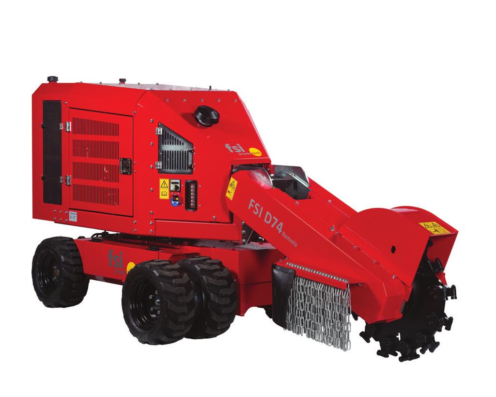 D74 REMOTE Maskinens bredd Svängning Höjd/Djup 600 mm 600 mm 890/1520 mm 2000 mm Mod H20 H27 H50 H65 H65 H65 55,4 kw/74 hk Kohler Diesel Tankvolym 40 l ung.