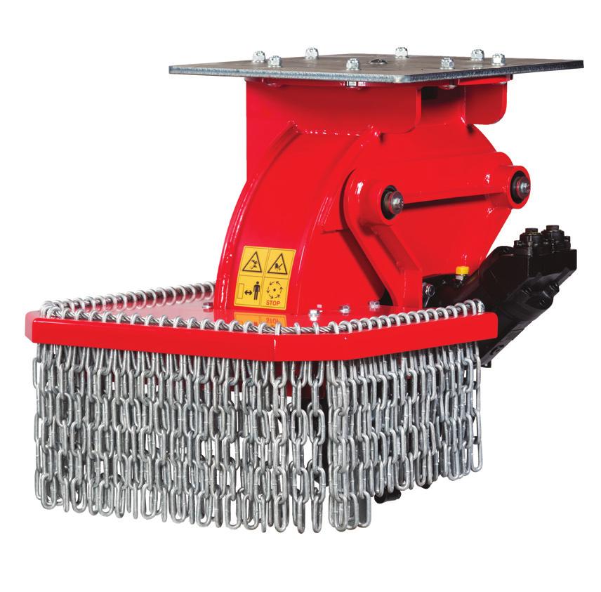 H20 / H27 / H50 / H65 Hydraulisk Modell Frässkiva Oljeflöde Max. tryck krav Diameter Tänder/antal Vikt H20 30 50 l/min. 250 bar 12 20 kw/15 25 hk Ø 370 mm Ø 20,5/12 70 kg H27 40 70 l/min.