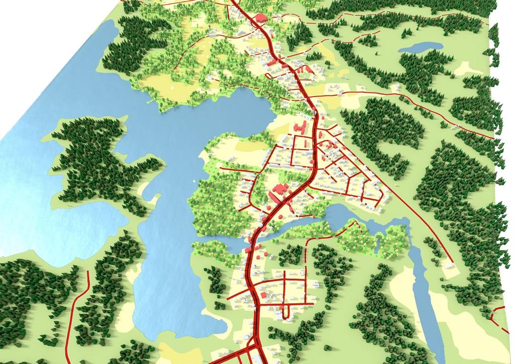 38 Karta över Alsterbro 1. Hyttan 2. Arbetarbostäder 3. Uthus till arbetarbostäderna 4. Magasin, lådbod och sliperi 5. Puttgubbens verkstad 6. Formverkstad och smedja 7.