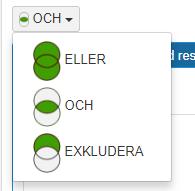 genom Lägg till kurs Avgränsa sökningen på alla