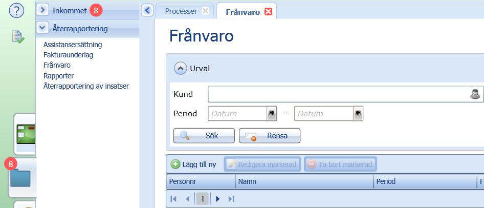 (6) 8. Återrapportera 8. Återrapportera frånvaro Frånvarorapportering utför ett fåtal utförare t.ex. äldreboenden. Övriga utförare återrapporterar närvaro (se kommande avsnitt 8. och 8.). Innan du