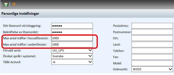 Sida 11 14 Listvisningar I navigationslisten under navigationsknapparna Personligt och knappen Inställningar.
