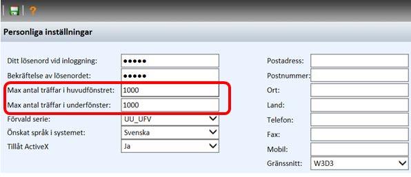 Sida 11 14 Listvisningar I navigationslisten under navigationsknapparna Personligt och knappen Inställningar.