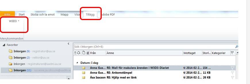 Sida 35 41 Registrera med hjälp av Office Add-in Finns även som Lathund i Medarbetarportalen (MP)