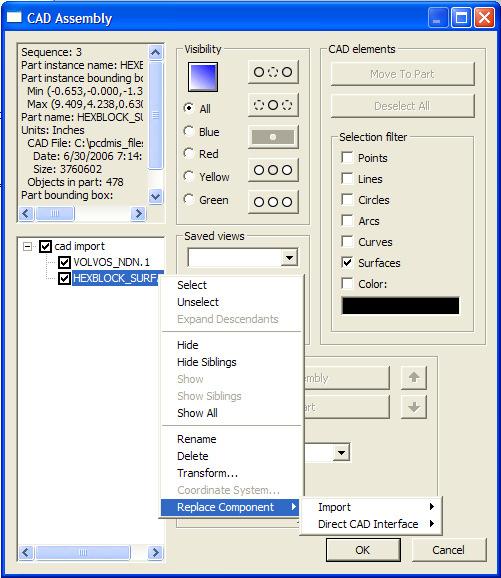 Grafikfönster och Grafikvisning Förbättrad hantering av CAD-modell, komplettenhet (MR3) De CAD-modeller som ingår i en komplettenhet kan bytas utan att informationen om den specifika modellens