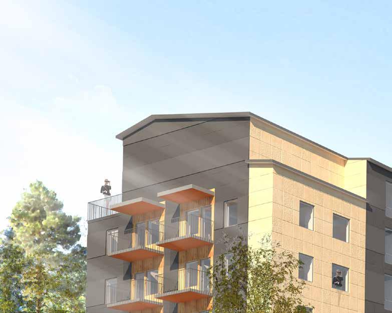 Renderingsbild KLintbacken Om arkitekten Tirsén & Aili Arkitekter har ritat de två punkthus på Klintbacken, mellan Ytterviksvägen och Mjölkuddsberget.