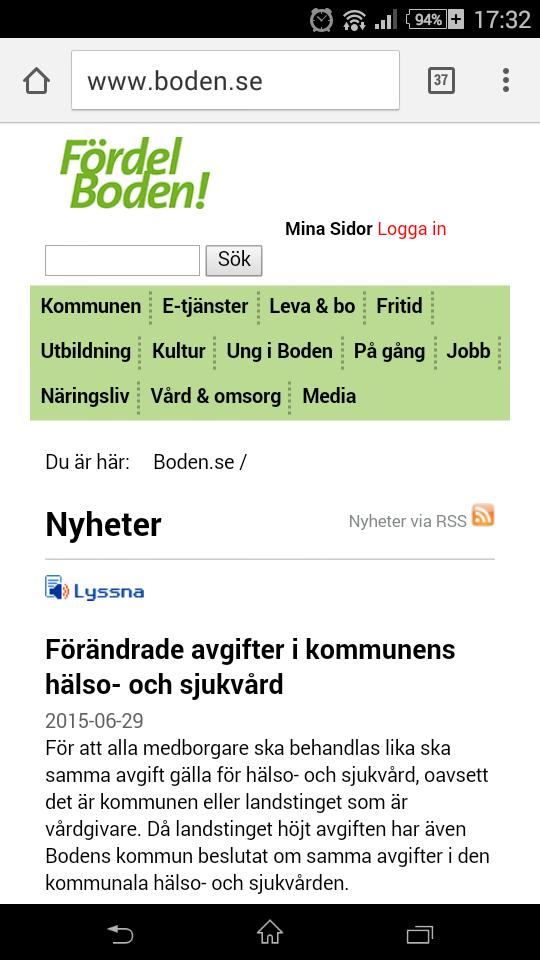 Alltså att den är anpassad för din mobila enhet.