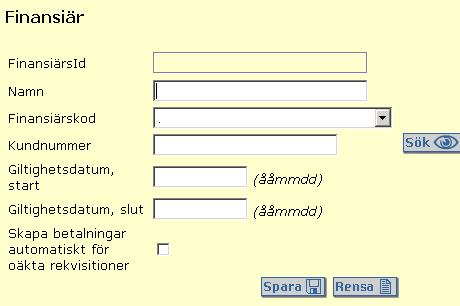 Rekvisitionsmånad: Tillämpas endast när det ska genereras en rekvisition per år.
