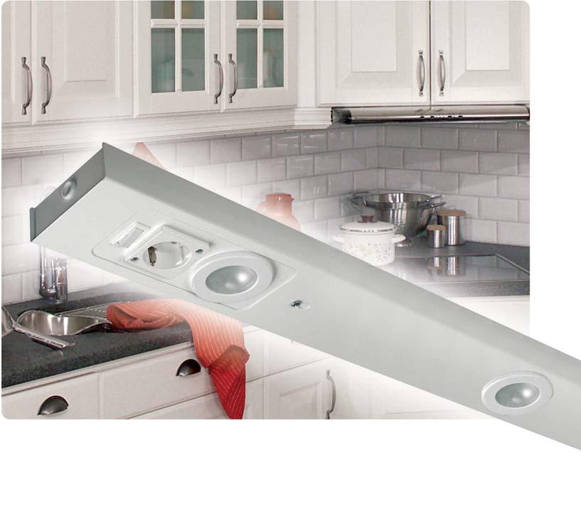 Sink Underskåpsarmatur Sink är vår bänkarmatur med halogenspotlights avsedd för montage under skåp.