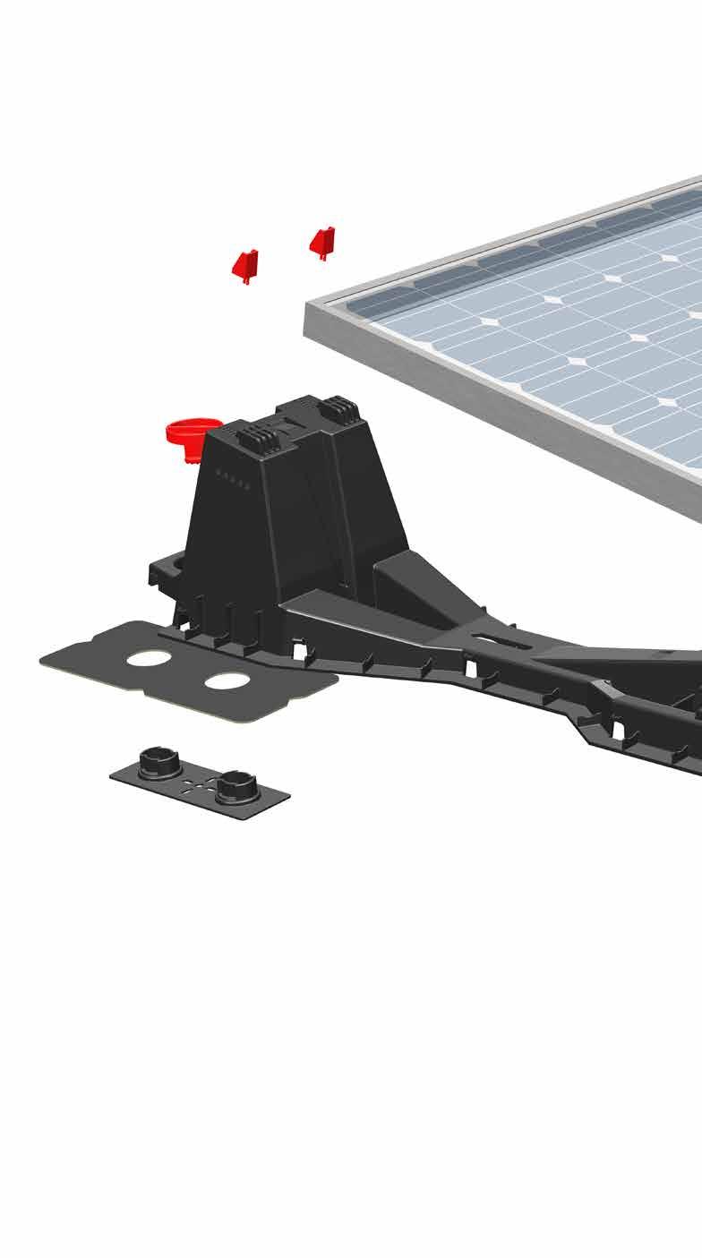BauderSOLAR låglutande tak Systemet för låglutande tak Det nya BauderSOLAR UK FD har särskilt utvecklats för användning på stora sammanhängande takytor.