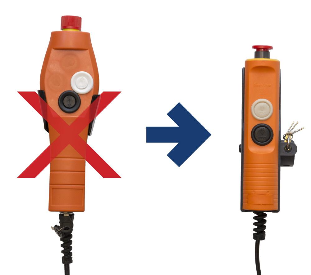 Färgen blr dock orange, nte blå som tdgare. ÄVEN DE VITA PLASTHJUL som vart standard tll många av EdmoLfts produkter byts ut och kommer fortsättnngen att vara svarta.