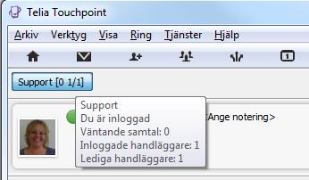 ACD-grupp (Automatic Call Distribution) /Gruppnummer Du loggar in och ur en