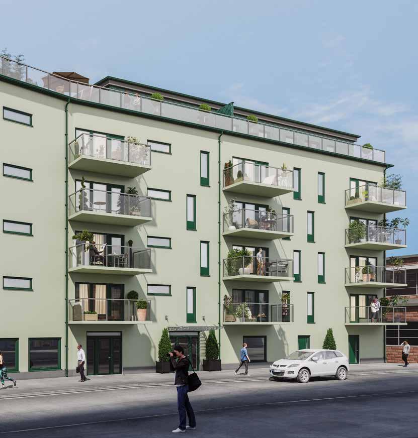 Lägenhetsfördelning 2 rok 40 58 m 2 16 st 3 rok 86 m 2 4 st 4 rok 100 110 m 2 5 st 5 rok