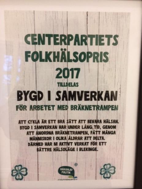 röjning av entrén till Bräkne-Hoby (sista året röjd av Ronneby kommun) Deltagare i styrgruppen för skötsel INFO platser m fl.