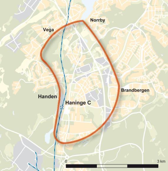Den regionala stadskärnan Haninge handlingsplan 2016 Bakgrund Redan 2010 när den regionala utvecklingsplanen för Stockholm, RUFS, beslutades antog Haninge kommun ett mål att arbeta för en attraktiv