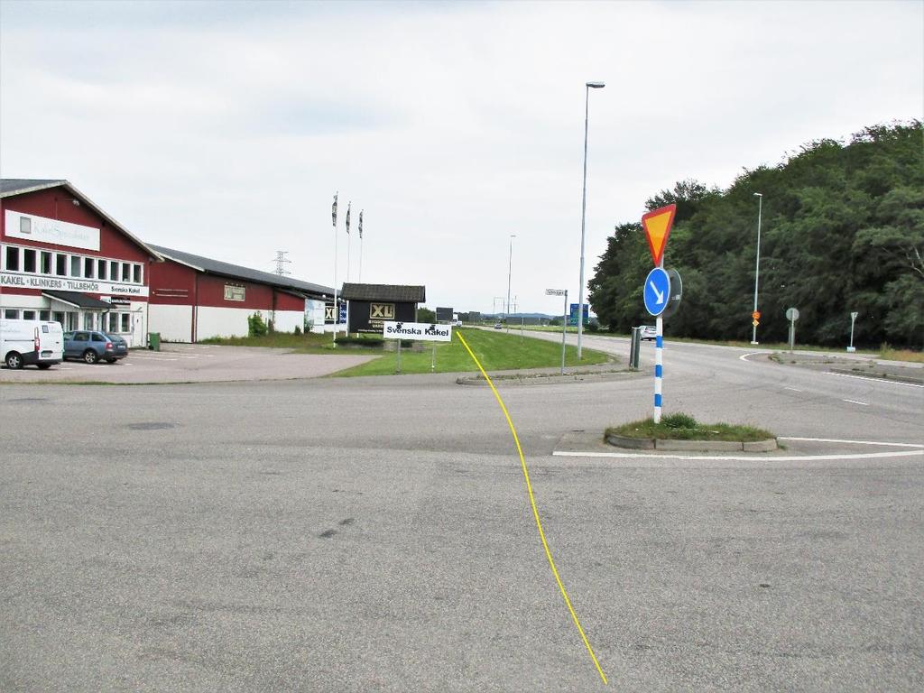 Kabelns sträckning utmed