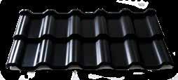 PLANNJA ROYAL ALUMINIUM PLANNJA REGENT ALUMINIUM Aluminium Tjocklek: 0,6 mm Vikt/m 2 : 2,1 kg Minsta taklutning: 14 grader Beläggning: Plannja Hard Coat 25 Kulörer: 01 svart, 42 brunröd Aluminium