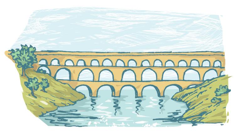 Hur många kilometer var akvedukten? 87 I Rom fanns många stora badhus. Ett av dem kunde ta emot 1 500 gäster samtidigt. Hur många skolklasser på 30 elever skulle få plats?