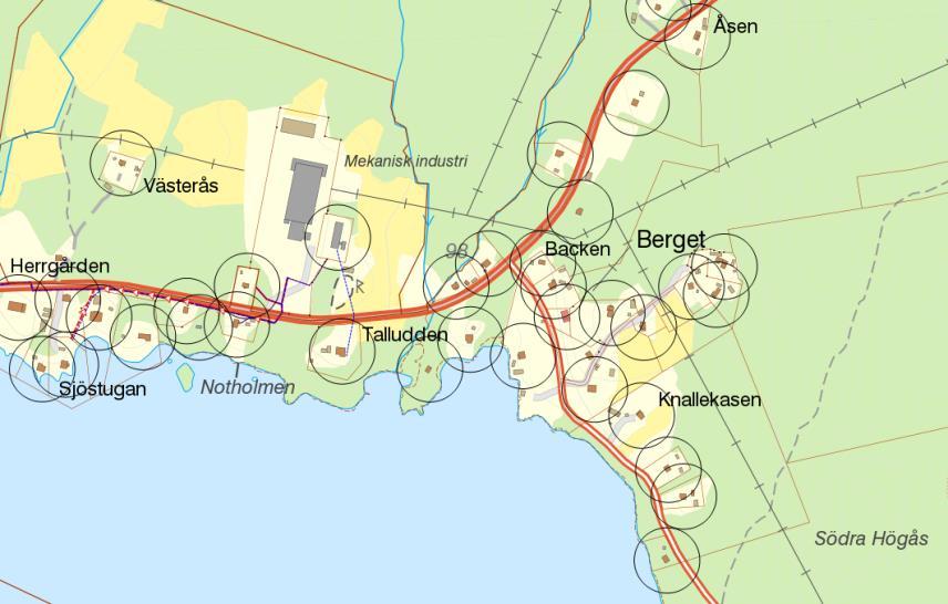 Bevakade områden Bevakade De områden som hade minst 10 bostadshus/ allmännyttiga byggnader i samlad bebyggelse men som föll genom matrisen till ruta 2 (områden med stort behov och stora möjligheter),
