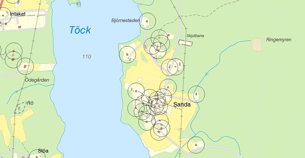 Östegård Området har ett 20-tal hus i relativt samlad bebyggelse